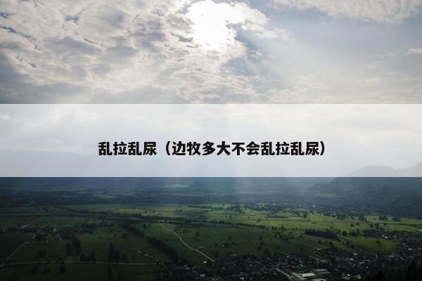 乱拉乱尿（边牧多大不会乱拉乱尿）