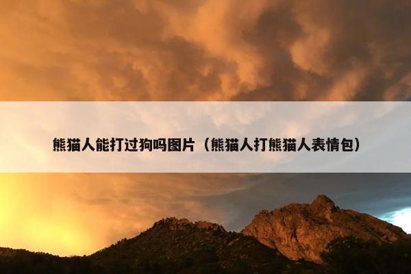 熊猫人能打过狗吗图片（熊猫人打熊猫人表情包）