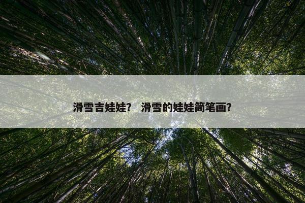 滑雪吉娃娃？ 滑雪的娃娃简笔画？
