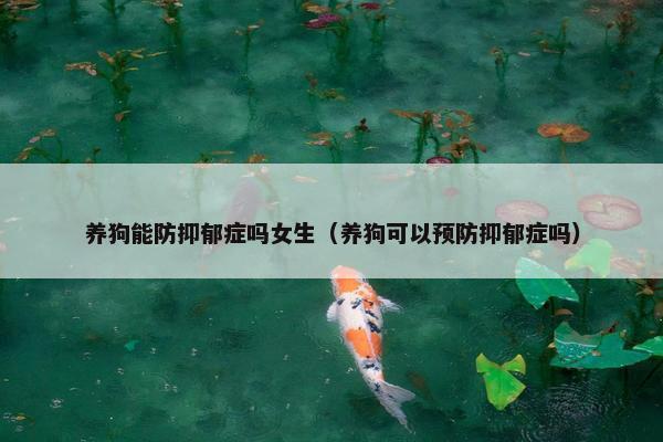 养狗能防抑郁症吗女生（养狗可以预防抑郁症吗）