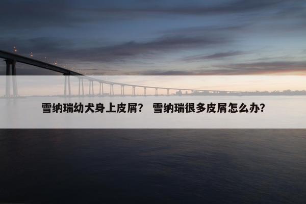 雪纳瑞幼犬身上皮屑？ 雪纳瑞很多皮屑怎么办？