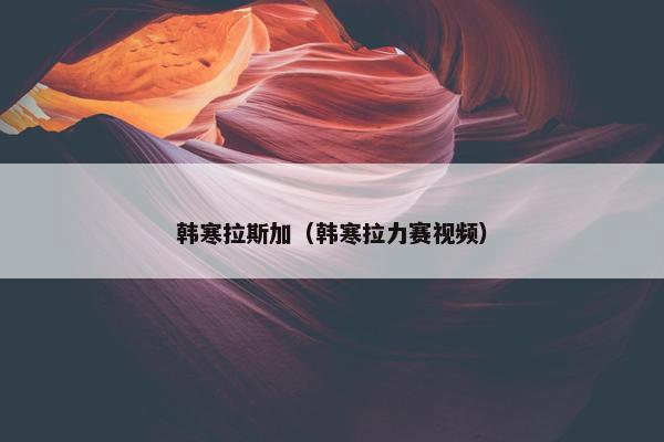 韩寒拉斯加（韩寒拉力赛视频）