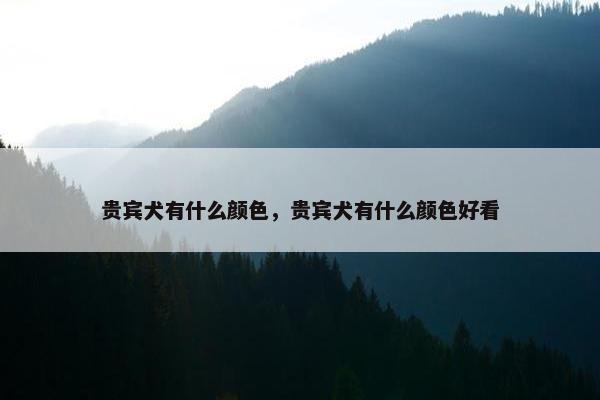 贵宾犬有什么颜色，贵宾犬有什么颜色好看