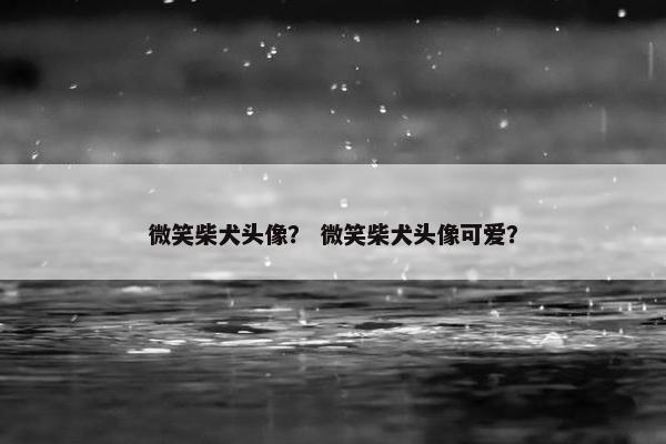 微笑柴犬头像？ 微笑柴犬头像可爱？