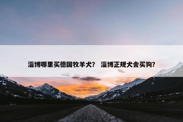 淄博哪里买德国牧羊犬？ 淄博正规犬舍买狗？